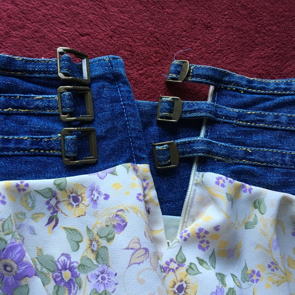 Denim & Ruffle Skirt - Picture 2 of 4